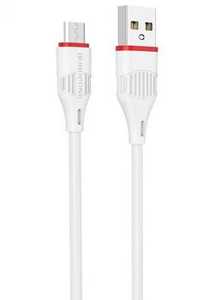Кабель для зарядного пристрою 1м borofone bx17-micro білий