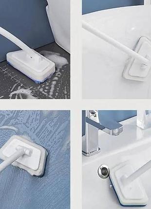 Щетка универсальная для уборки дома с длинной ручкой glass eraser белая