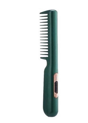 Расческа для выпрямления волос электрическая с usb-портом hair comb зеленая