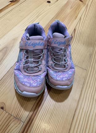 Кросівки для дівчинки skechers, кольорові, розмір 33