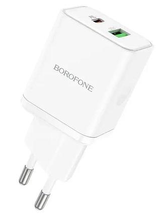 Адаптер type-c+usb 5.0v-3.0a bn7 borofone белый