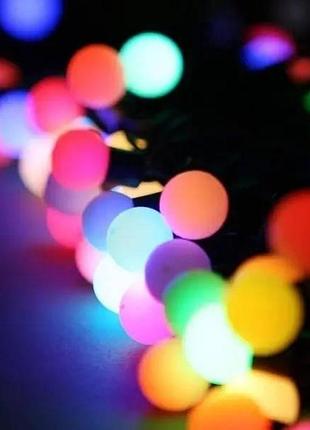 Гирлянда линейная внутренняя шарики 20m 200led usb and 94-5 черный провод, мультиколор