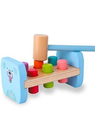 Деревянная игрушка стукачка "собачка" md 0839 молоток собака