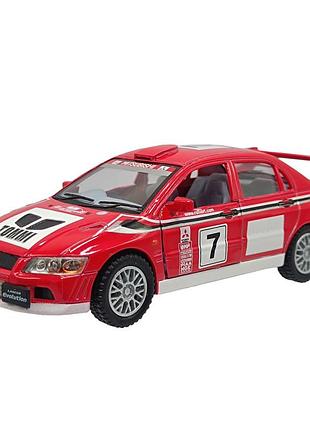 Модель автомобиля "mitsubishi lancer" kt 5072 w(red) 1:32 - 1:36