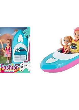 Игровой набор куклы на водной прогулке st 5612-8 голубой с розовым