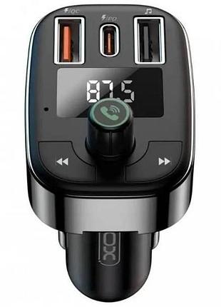 Fm-модулятор+зарядное устройство xo bcc06 smart bluetooth mp3+tf черное