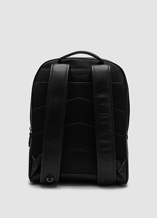 🦁 coach charter backpack in pebble leather black 2