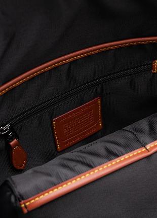 🦁 coach charter backpack in pebble leather black 3