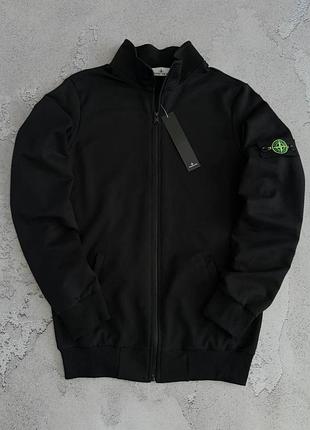 Мужская кофта stone island черный весенняя осенняя стон айленд без капюшона (b)