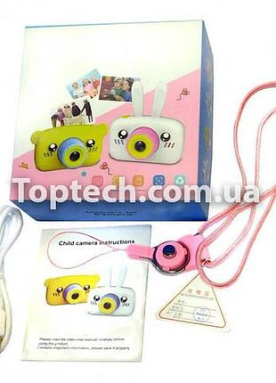 Дитячий фотоапарат baby photo camera rabbit з автофокусом х-500 білий