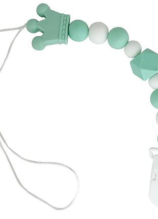 Цепочка для пустышки "корона" mgz-0511(turquoise) силиконовая