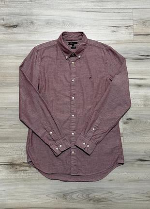 Стильна сорочка томмі хілфігер tommy hilfiger slim fit stretch shirt, l, оригінал