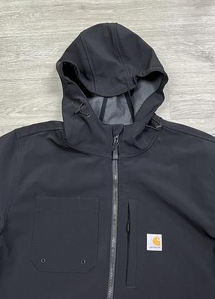 Мужская куртка софтшелл carhartt rain defender rough cut jacket оригинал черная l 2