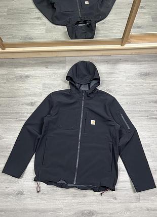 Мужская куртка софтшелл carhartt rain defender rough cut jacket оригинал черная l