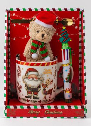 Кружка с игрушкой, ручкой и ложкой "merry christmas", 400 мл * рандомный выбор дизайна elisey