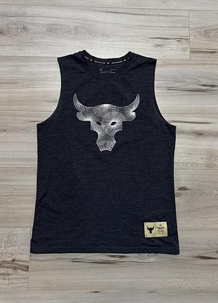 Графитная спортивная майка проджикт рок under armour project rock brahma, факт m, оригинал
