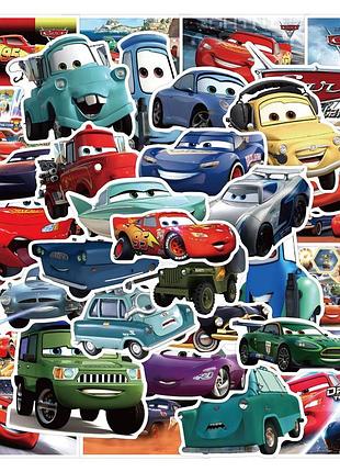 Стикеры тачки car машины молния маквин стикерпак наклейки набор наклейок 50 шт