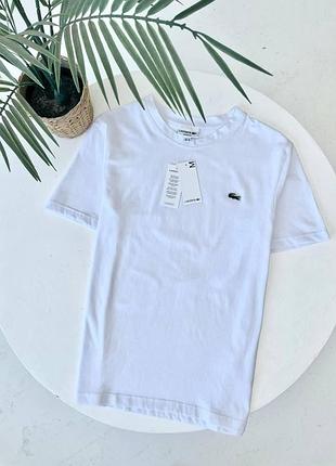 Чоловіча футболка lacoste біла на літо l (b)