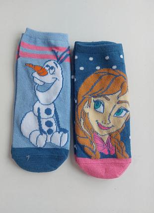 Набір 2 пари короткі шкарпетки disney frozen розмір 31-34