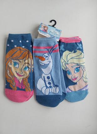 Набор 3 пары короткие носки disney frozen размер 31-34