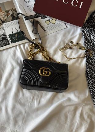 Gucci marmont mini black/gold