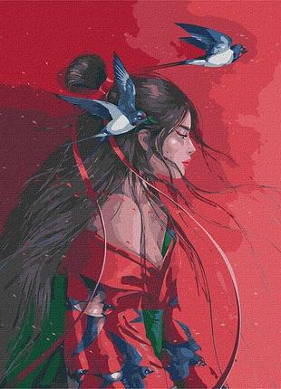 Уценка!!! картина по номерам "небесная принцесса" ©lesya_nedzelska_art идейка kho4953-uc, 40х50 см