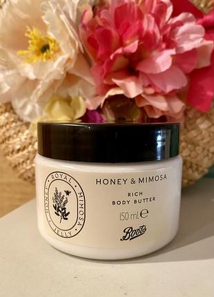 Англія 🇬🇧 boots поживний насичений батер для тіла мед 🍯 та мімоза 150 мл