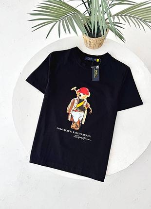 Мужская футболка polo ralph lauren черная хлопковая xl (b)
