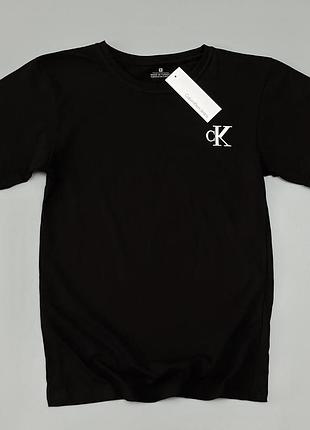 Мужская футболка calvin klein черная хлопковая тенниска кельвин кляйн на лето xxl (b)