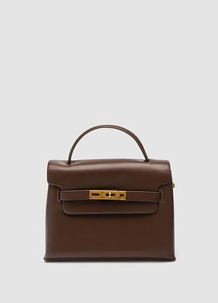 🤍 marquise bag brown/gold 23 х 17 х 10 см