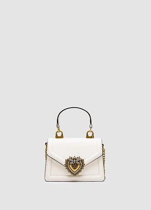 💎 dolce&gabbana small smooth calfskin devotion bag white 19 х 13 х 5 cм