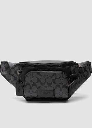 🦁 coach track belt bag grey