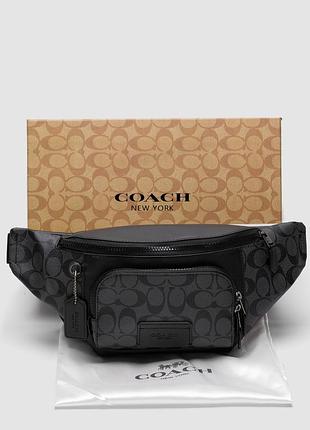 🦁 coach track belt bag grey 4