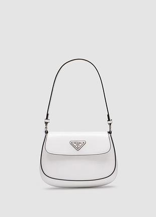 💎 prada cleo lacquered leather mini bag white