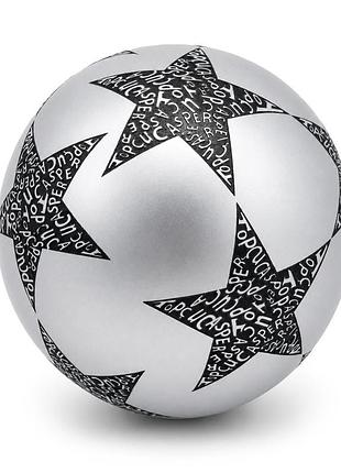 Детский резиновый мяч звезда rb20302(silver) 60 грамм, диаметр 18 см