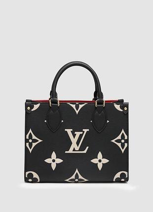💎 louis vuitton onthego pm bag in bicolor monogram empreinte leather