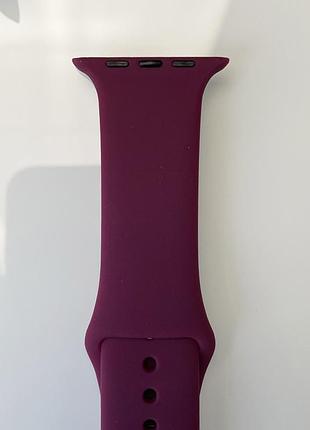 Силіконовий ремінець для розумного годинника smart watch 38/40 (бордовий) 4753253