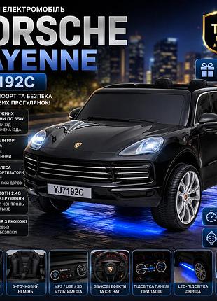 Дитячий електромобіль porsche cayenne yj7192c, 2×35w, акумулятор 12v 7ah, eva колеса, bluetooth 2.4g, led підсвітка, mp3