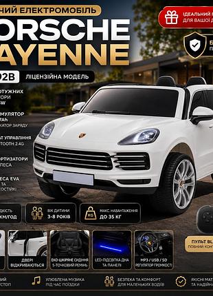 Детский электромобиль porsche cayenne yj7192b 2×35w аккумулятор 12v 7ah eva колеса bluetooth mp3 usb пульт 2.4g
