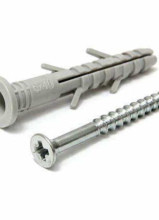 Дюбель-гвоздь apro smtg-60040-c 6×40 мм для быстрого крепления 100 шт