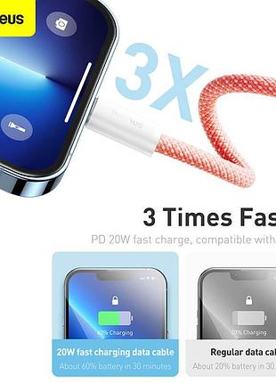 Кабель baseus type-c to lightning dynamic series fast charging data cable |1m, 20w| (cald000003) 4757377 9