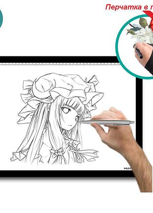 Led планшет (светокопировальный) huion a3 + перчатка 3356040