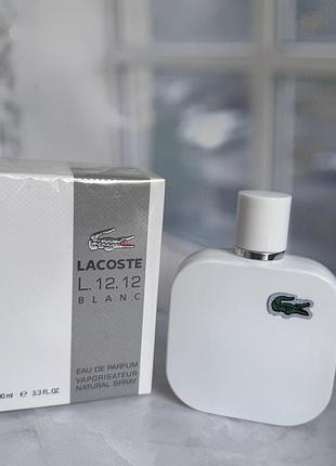 Парфюмированая вода lacoste l.12.12 eau de parfum blanc for him / лакост о де л.12.12 бланк парфюм фор хим) 100 ml