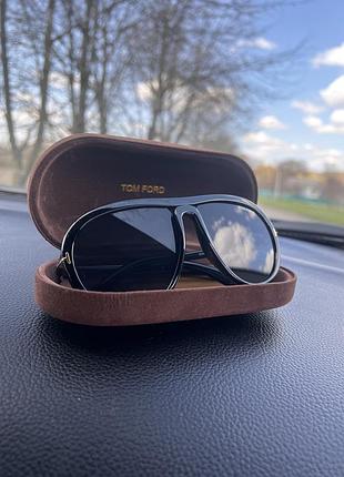 Окуляри авіатори чорні ( версія tom ford) з пакуванням