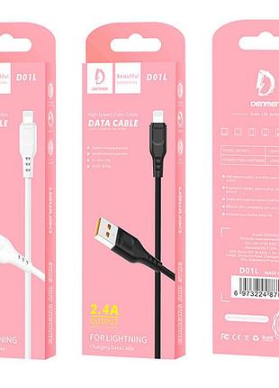 Кабель micro lightning denmen d01l 1 м 4431925