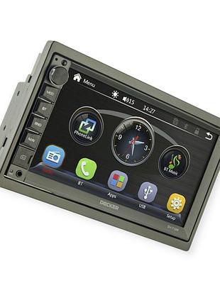 Магнитола 2din wince 6.0 decker fm, usb, microsd, aux, mp5, avi, экран 7.0", вt