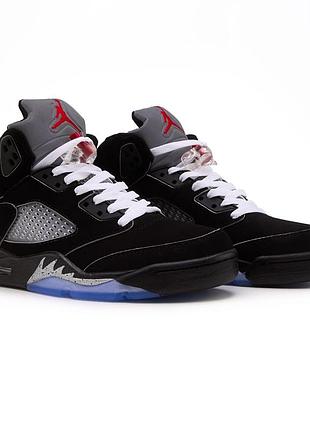 Nike air jordan 5 black blue v2