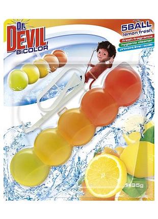 Підвісний блок для унітазу dr. devil wc bicolor лимонна свіжість 8595025829740 35 г 4549456