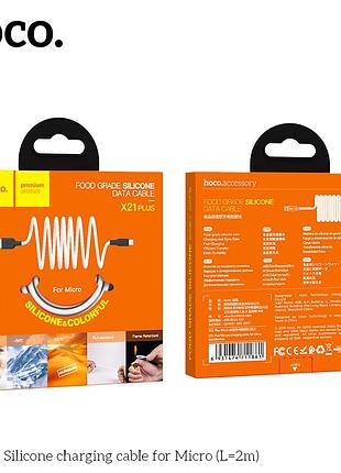 Кабель hoco micro usb silicone x21 plus |2m, 2.4a| 4757520 2