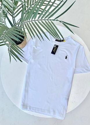 Мужская футболка polo белая l (b)